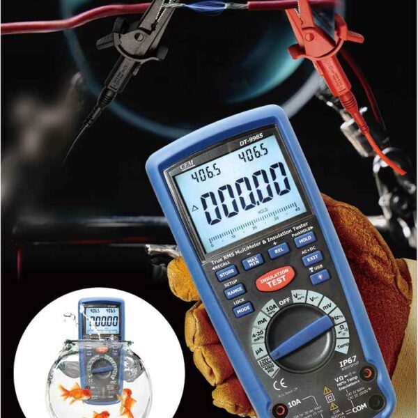 COMPROBADOR DE AISLAMIENTO CON MULTIMETRO RMS DT-9985