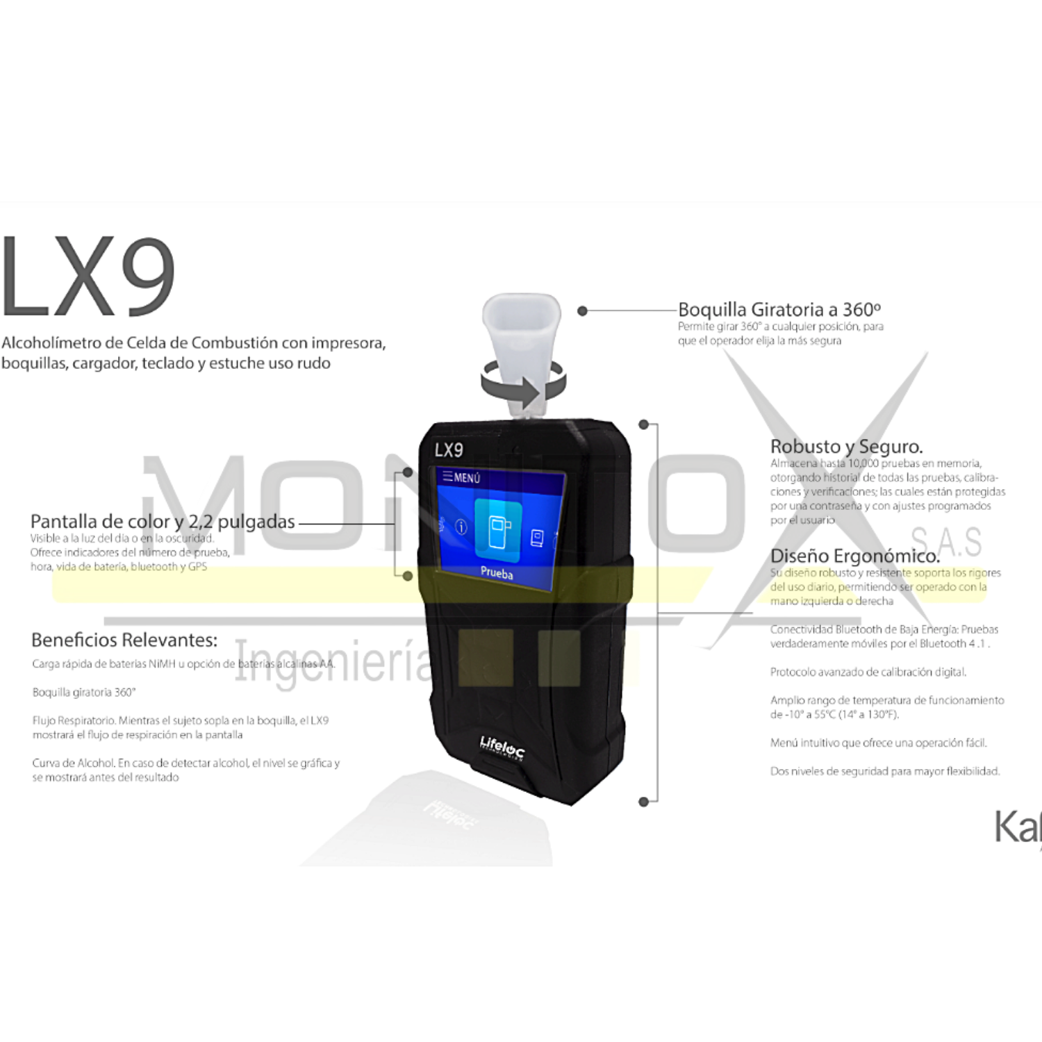 ALCOHOLIMETRO LIFELOC LX9 - Imagen 2